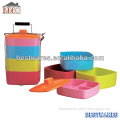 Colorful multi tiers plastic melamine baby food storage container lunch box